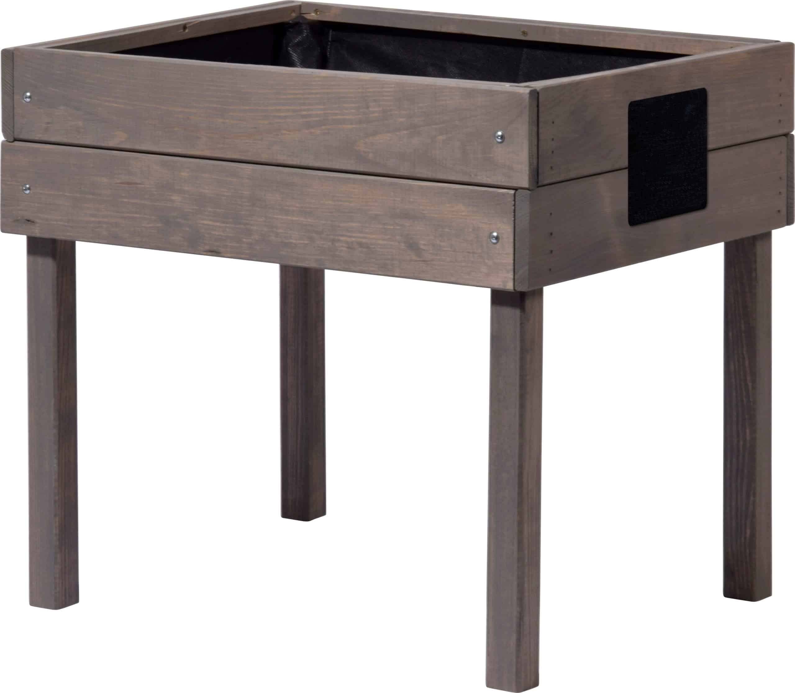 dobar Kleines Kinderhochbeet mit Kreidetafel grau