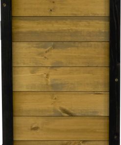 dobar Rollbarer Gartenschrank mit Wolle 60x40x80 cm natur schwarzer Eckschutz