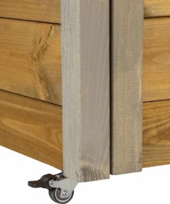 dobar Rollbarer Gartenschrank mit Wolle Abmessungen ca.: 60x40x62 cm natur Eckschutz