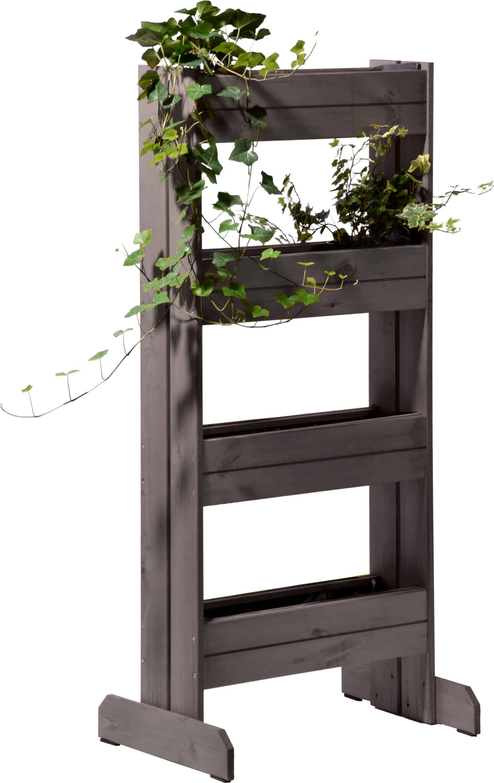 dobar Vertikales Blumenbeet mit 4 Pflanzkästen inkl. Pflanzfolie   ca. 55 x 40 x 125 cm