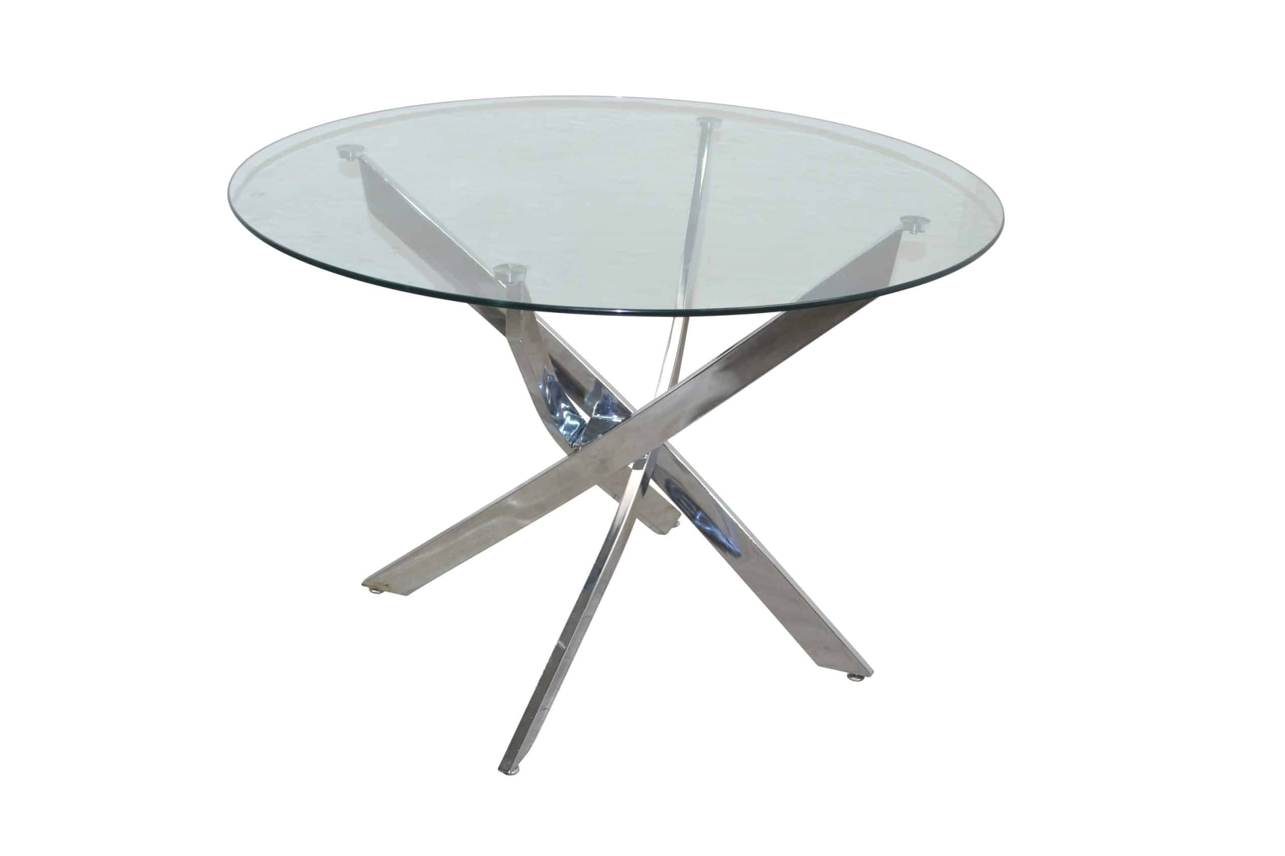 möbel direkt online 4-Fuß-Esstisch mit Ø110 cm Glasplatte