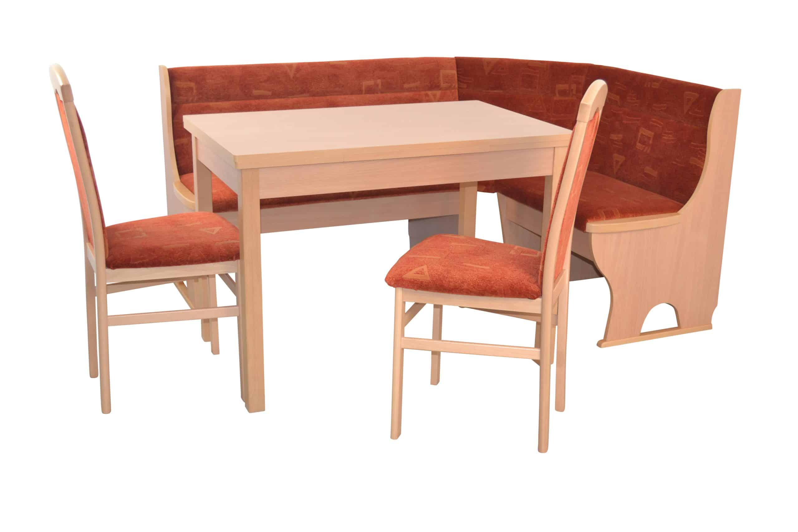 möbel direkt online 4tlg. Eckbankgruppe In drei Holzdekoren und drei Stofffarben