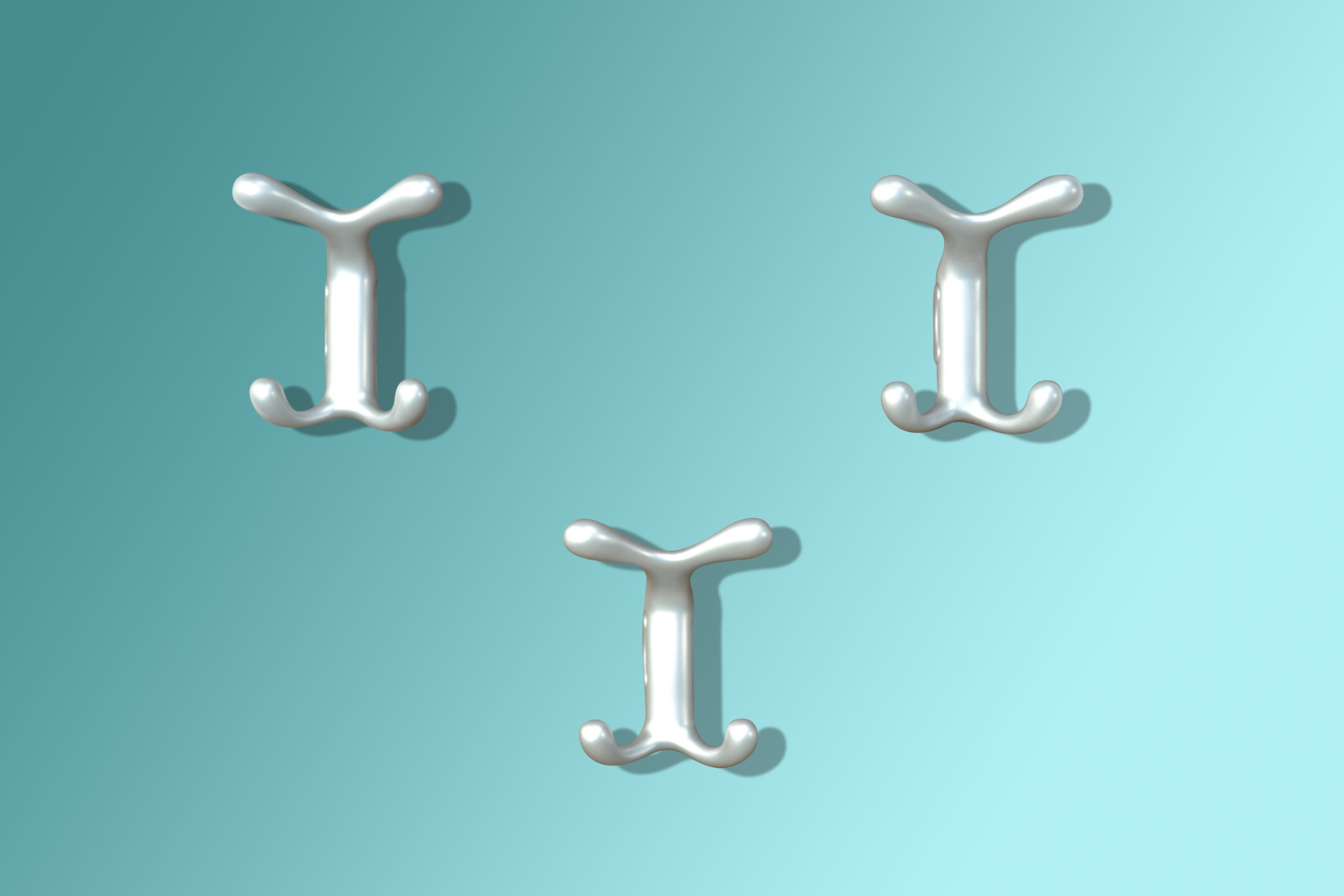 möbel direkt online Design-Garderobenhaken 3er-Set Designer: Bartoli Design