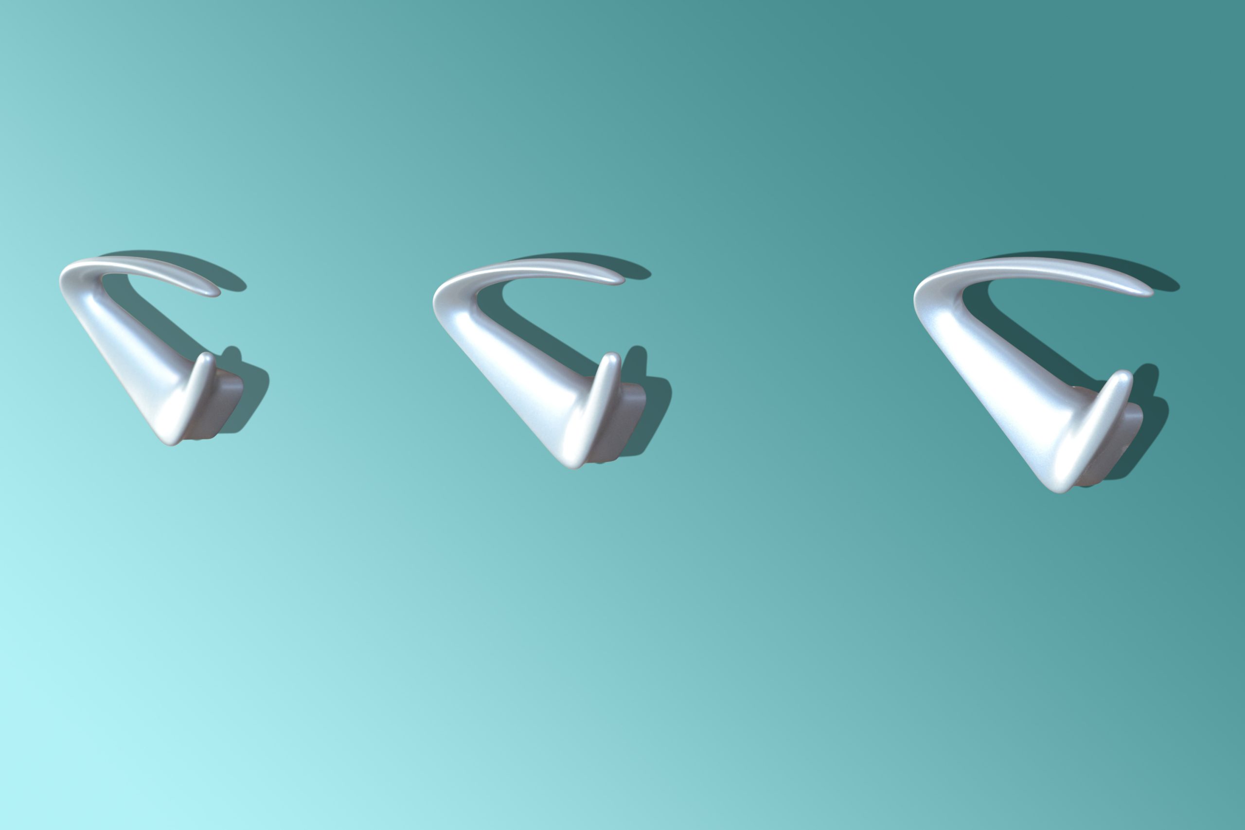 möbel direkt online Design-Garderobenhaken 3er-Set Designer: Bert & Bert