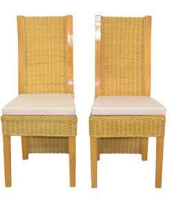 möbel direkt online Rattanstuhl 2er-Set mit Sitzkissen