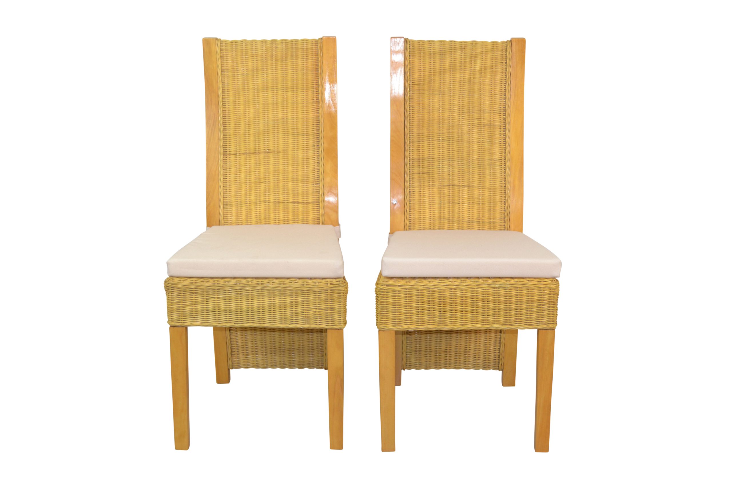 möbel direkt online Rattanstuhl 2er-Set mit Sitzkissen