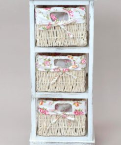 möbel direkt online Regal mit 3 handgeflochtenen Körben Samuel