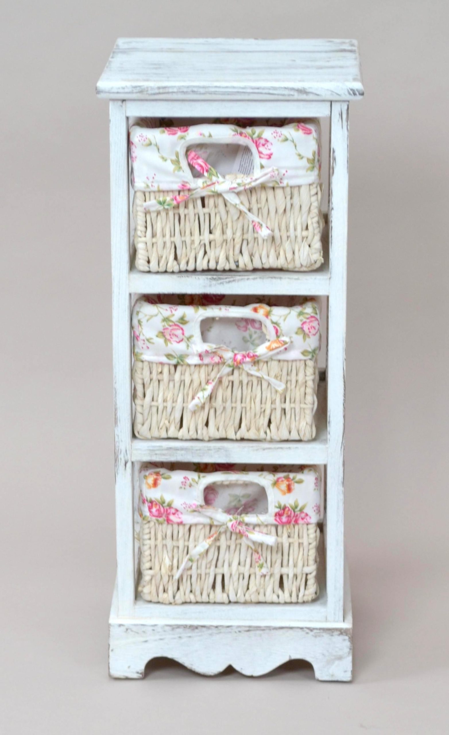 möbel direkt online Regal mit 3 handgeflochtenen Körben Samuel