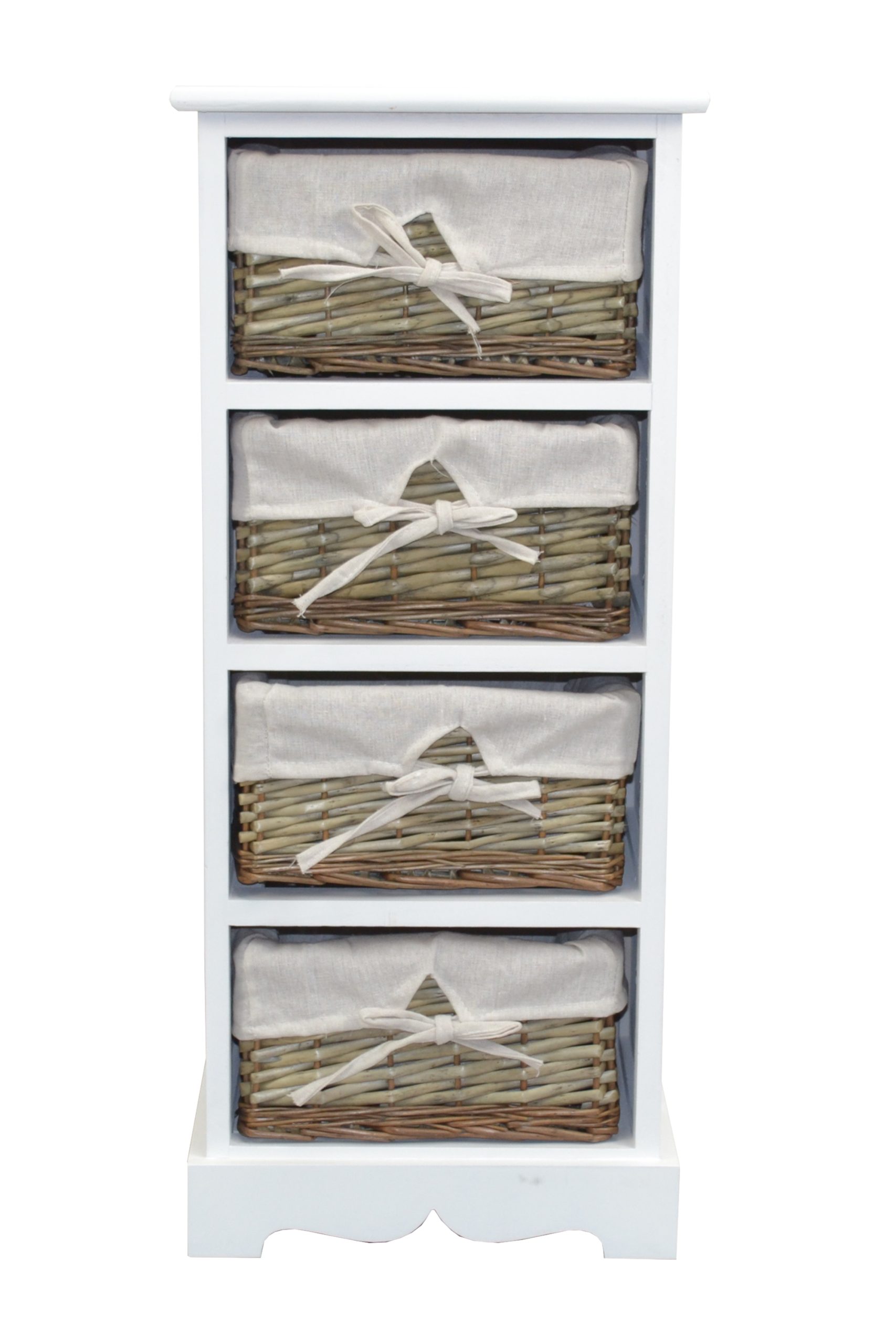 möbel direkt online Regal mit 4 Weidenkörben Sansibar