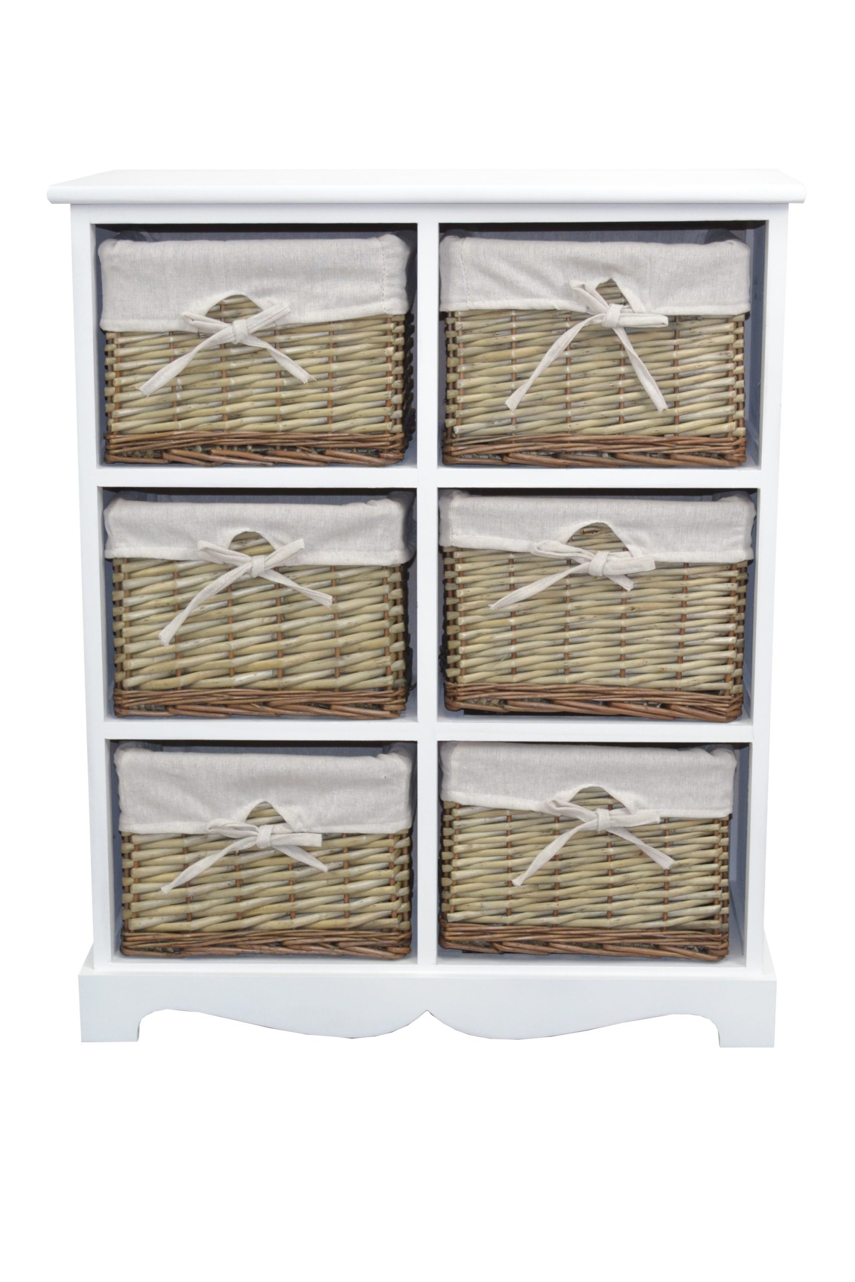 möbel direkt online Regal mit 6 Weidenkörben Sansibar