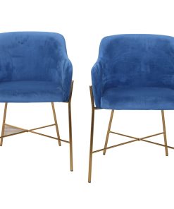 möbel direkt online Samt-Polsterstuhl (2Stück) Neddy