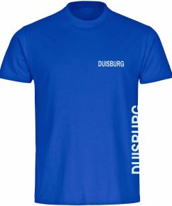 multifanshop Kinder T-Shirt - Duisburg - Brust & Seite - Druck weiß - Kind