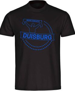 multifanshop Kinder T-Shirt - Duisburg - Meine Fankurve - Druck blau - Kind