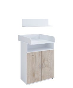 nonjoo. Babyzimmer Hanna Kommode mit Wickelaufsatz und Wandboard