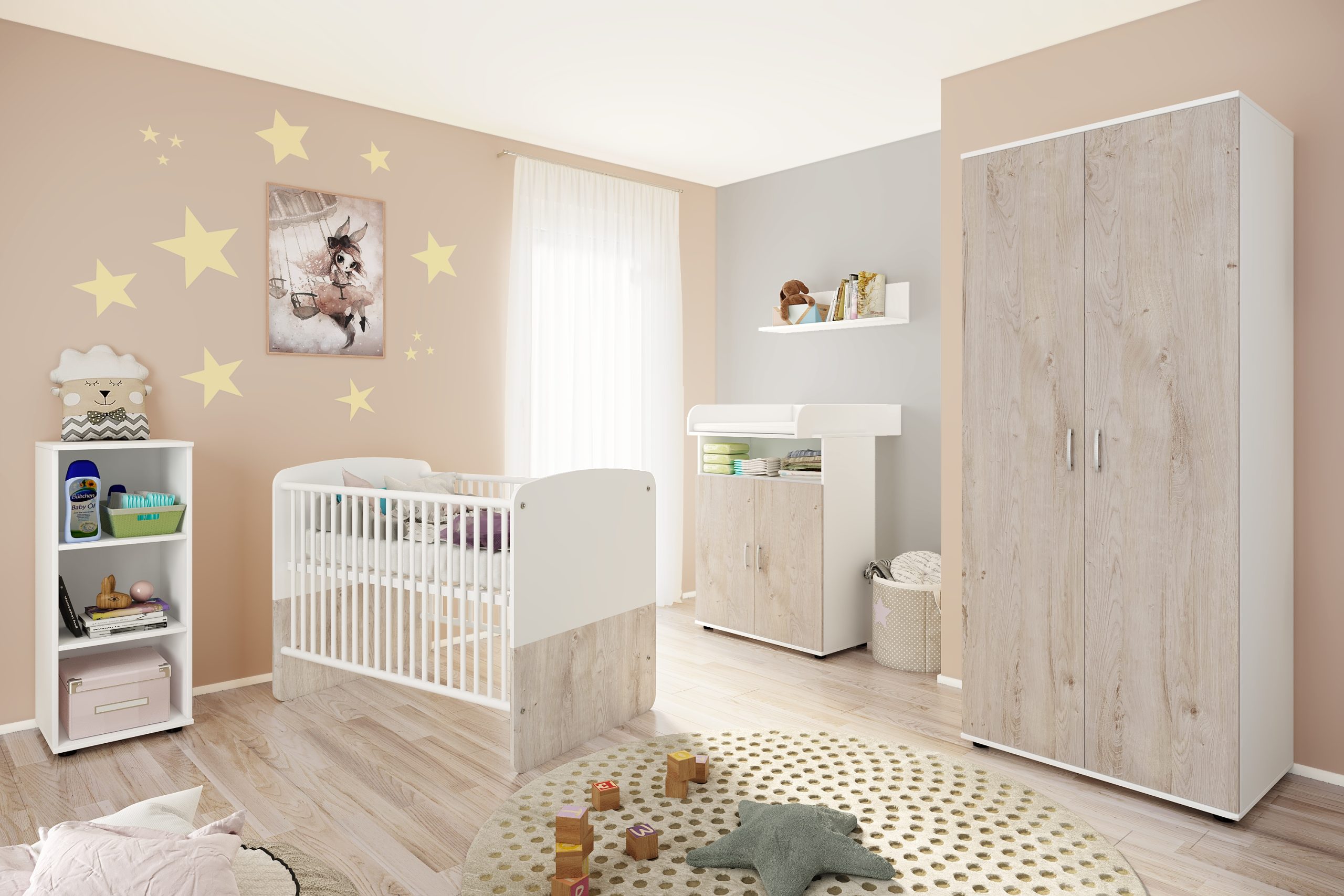 nonjoo. Babyzimmer Hanna Set 4: best. aus Babybett