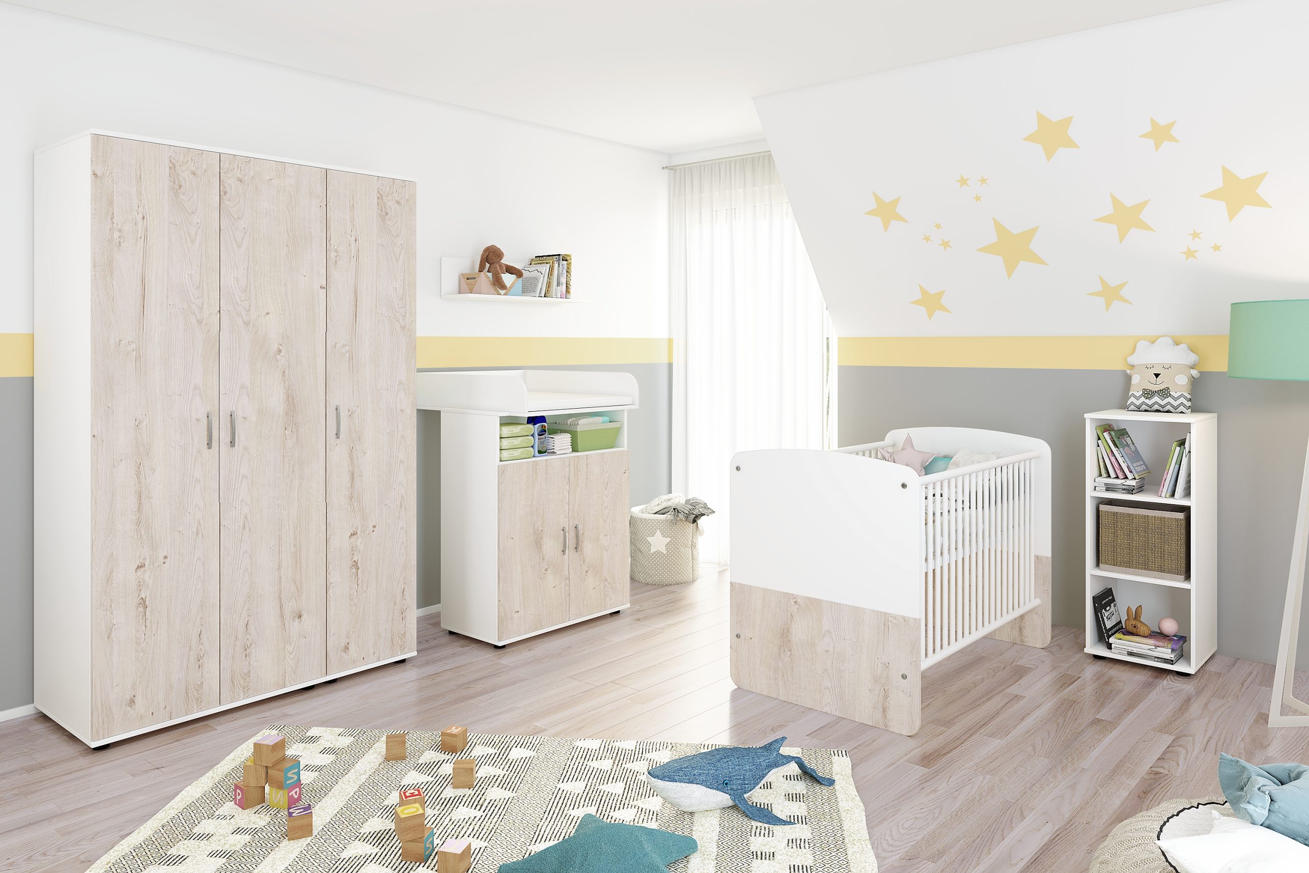 nonjoo. Babyzimmer Hanna Set 8: best. aus Babybett