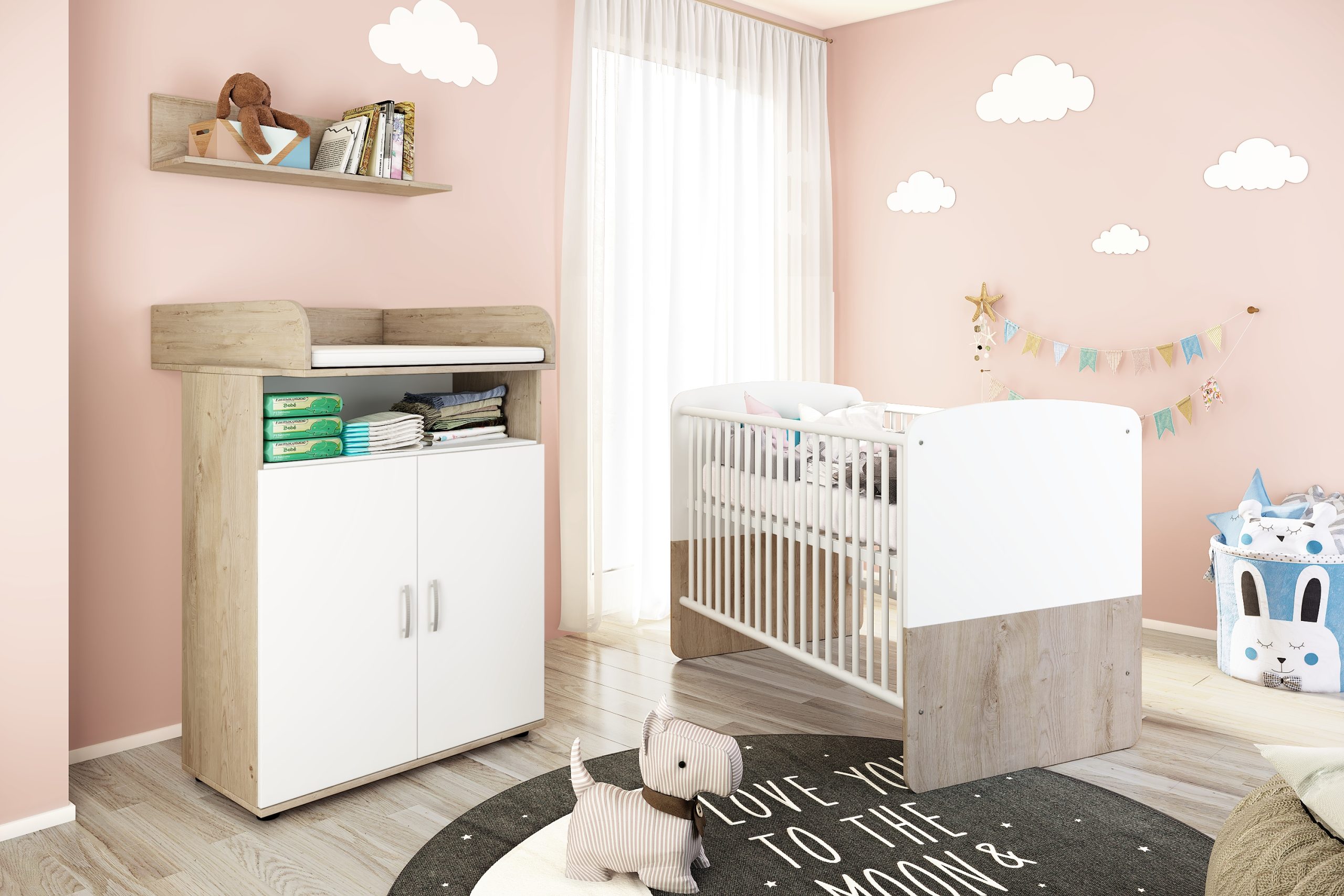 nonjoo. Babyzimmer Lani Set 1: best. aus Babybett