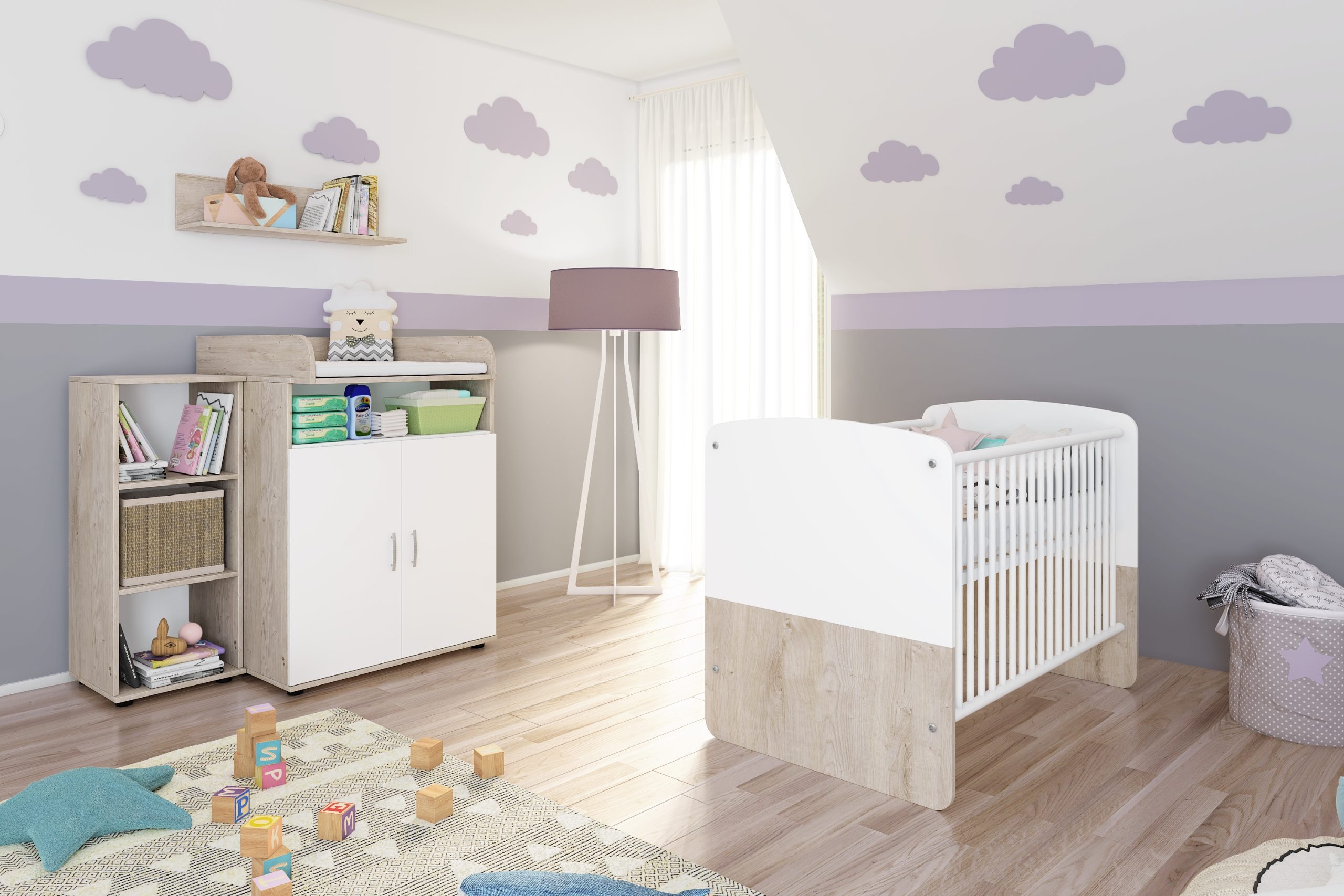 nonjoo. Babyzimmer Lani Set 2: best. aus Babybett