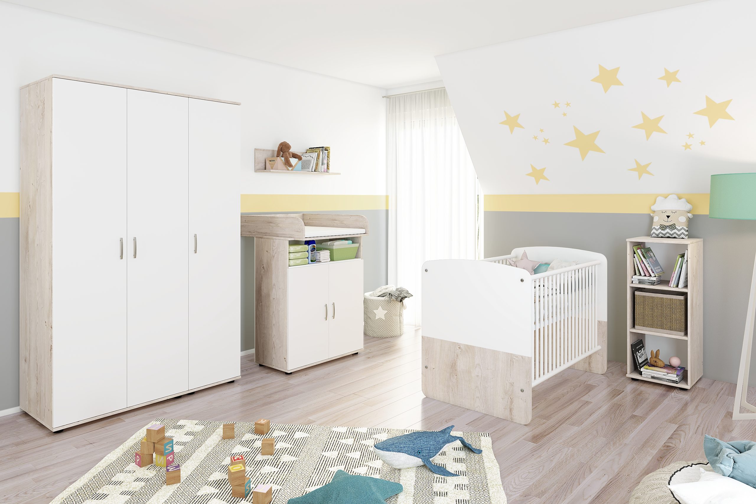 nonjoo. Babyzimmer Lani Set 8: best. aus Babybett