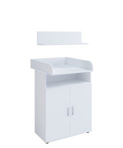 nonjoo. Babyzimmer Lunis Kommode mit Wickelaufsatz und Wandboard