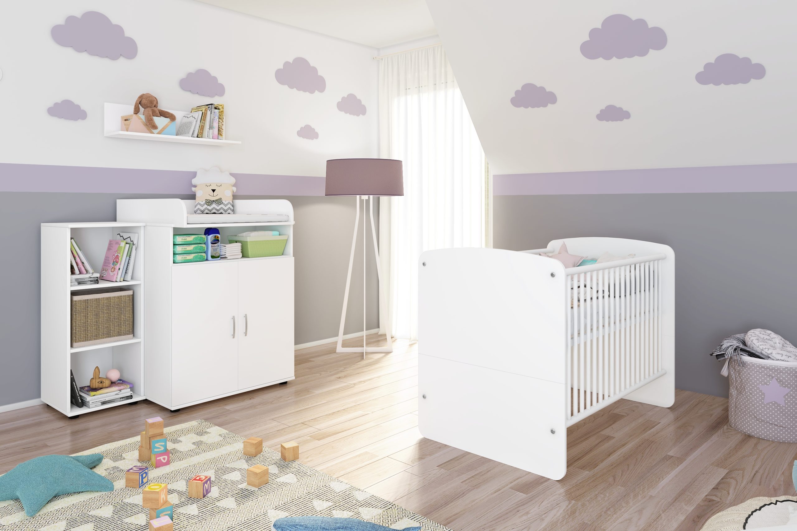 nonjoo. Babyzimmer Lunis Set 2: best. aus Babybett