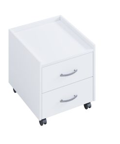 nonjoo. Offiice Container "Qubik-white" mit 2 Schubladen - ohne Sitzkissen