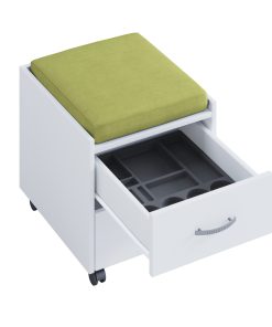 nonjoo. Offiice Container Set "Qubik-white" mit Sitzkissen versch. Farben