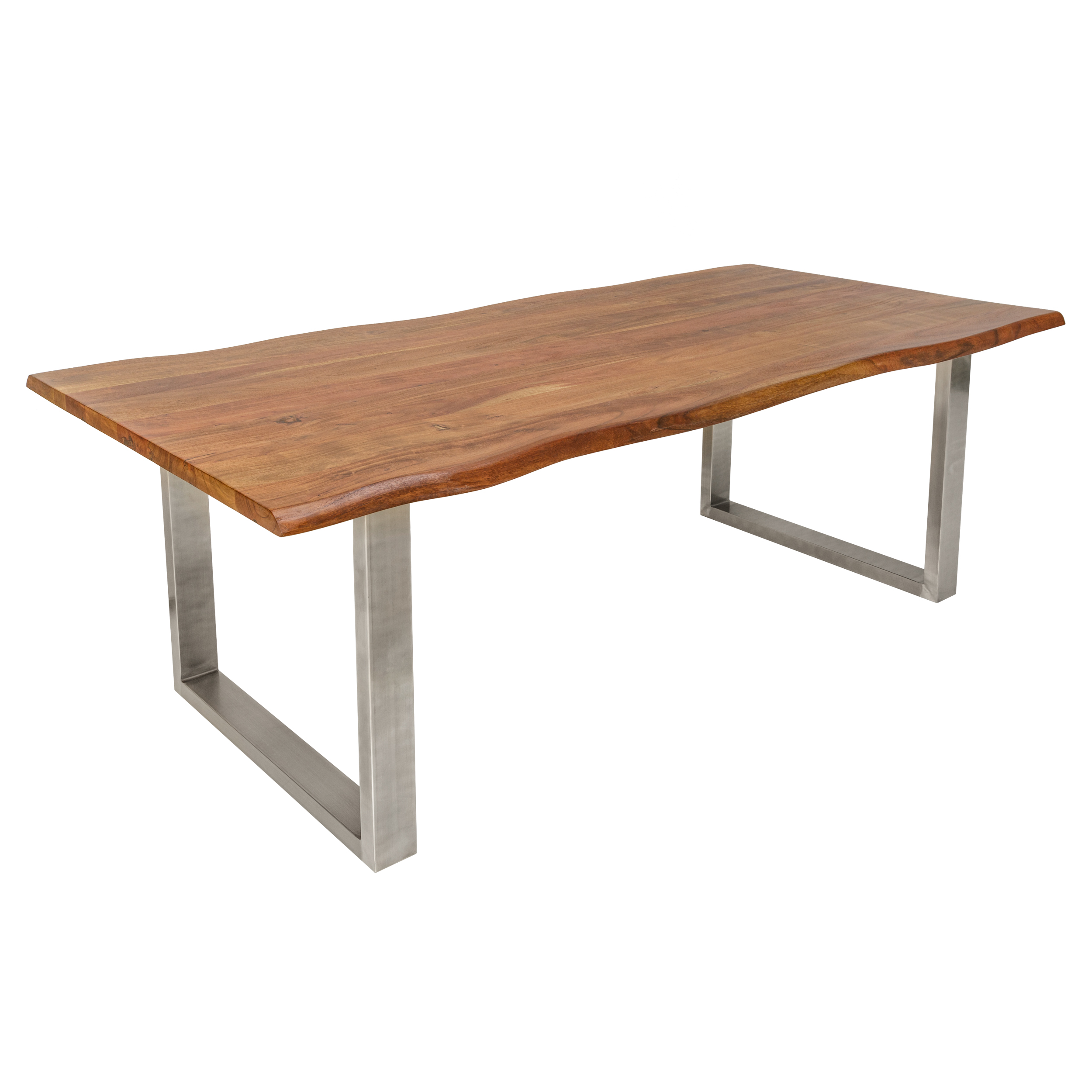 riess-ambiente Esstisch MAMMUT NATURE  - 160cm Akazie Edelstahl Baumkante 3