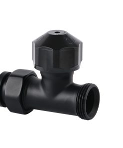 sanicomfort Thermostatventil Unterteil Design schwarz RAL 9005 - versch. Ausführungen