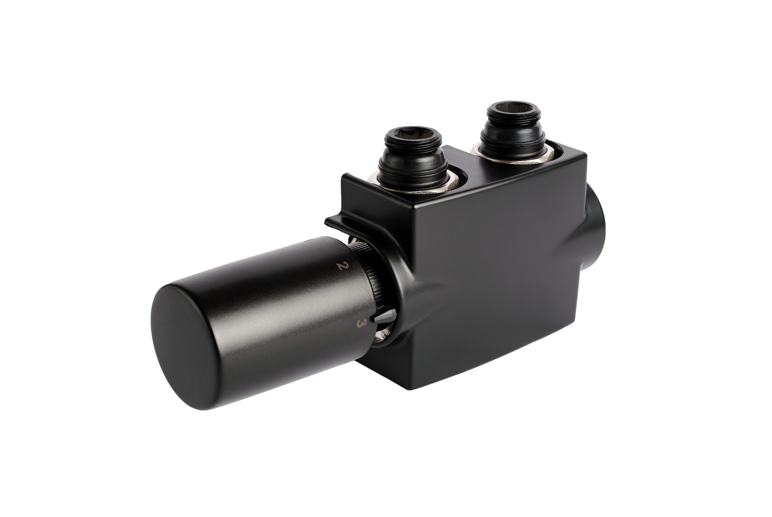 sanicomfort Ventilhahnblock Set Quattro inkl. Therm. Kopf RAL 9005